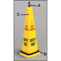 Traffic Cone Warning Chain, Yellow