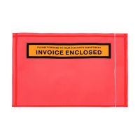 Self Adhesive Doculopes Invoice Enclosed, Red, Pack of 1000