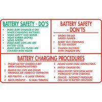 Battery Charging Sign - Metal, 600 x 450mm