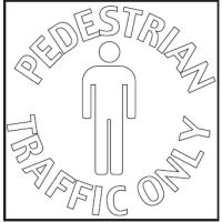 Safety Stencils - Pedestrian Traffic Only 