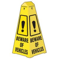 Econ-O-Cone/Sign - Beware Of Vehicles