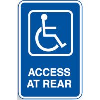 Disabled Signs - Access At Rear W/Picto