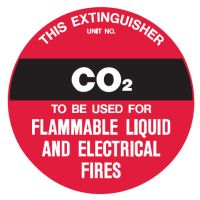 Fire Extinguisher Signs - CO2 Fire Extinguisher, 200mm Dia, Poly