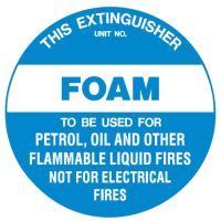 Fire Extinguisher Signs - Foam Fire Extinguisher, 200mm Dia, Poly