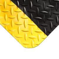 Ergonomic Anti-Fatigue Mat with Yellow Border 900 x 1500mm Black