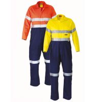 Bisley Hi-Vis Lightweight Coveralls With 3M Reflective Tape