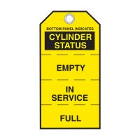 Cylinder Status Empty/In Service/Full Tags PK25 80 X 160mm