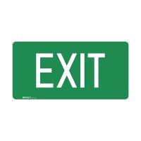 Emergency Exit and Evacuation Sign - Exit - 350x180mm POLY