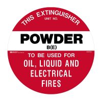 Fire Safety Marker Disc - This Extinguisher Powder B(E) To Be Used For Oil ... - 200mm Dia SS