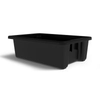 Stack & Nest Plastic Crate Tub 32L Black