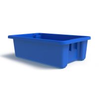 Stack & Nest Plastic Crate Tub 32L Blue