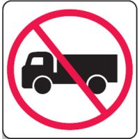 Regulatory Signs - No Trucks Picto, R6-10-2, 600 x 600mm, Class 1, Aluminium