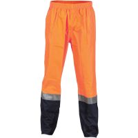 DNC Workwear Rain Wear Pants Hi-Vis Lightweight Yellow/Navy - Lrg