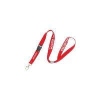 Escorted Visitor Lanyard Pack 50, 16mm with Trigger Hook and Breakaway - Red