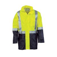 DNC Workwear Reflective Water Proof Jacket - Yellow/Navy