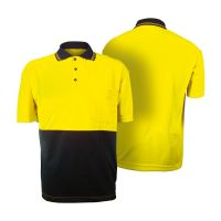 Trafalgar Hi-Vis Polo Shirt Yellow/Navy Large