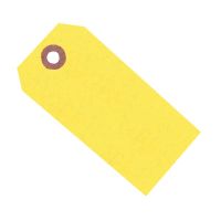 Blank Fluorescent Tags Yellow, Size 6 - Pack of 1000