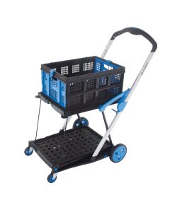 V Cart Folding Trolley with Collapsible Basket